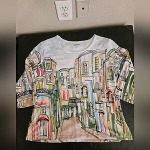 Allison Daley Artistic Embellished Top